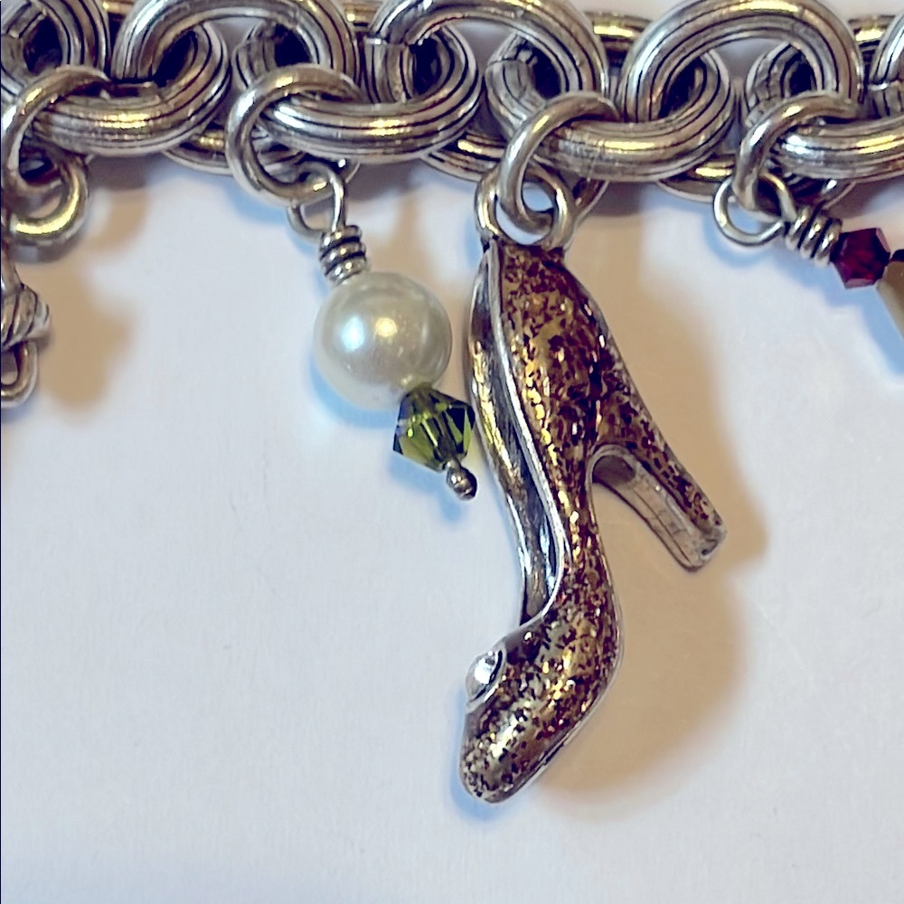 Brighton Silver New Years Celebration Party Charm Bracelet Swarovski crystals - Picture 4 of 8